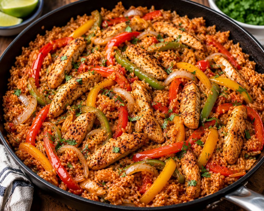 Skillet Fajita Rice: One Bell Pepper, Zero Wasted Char